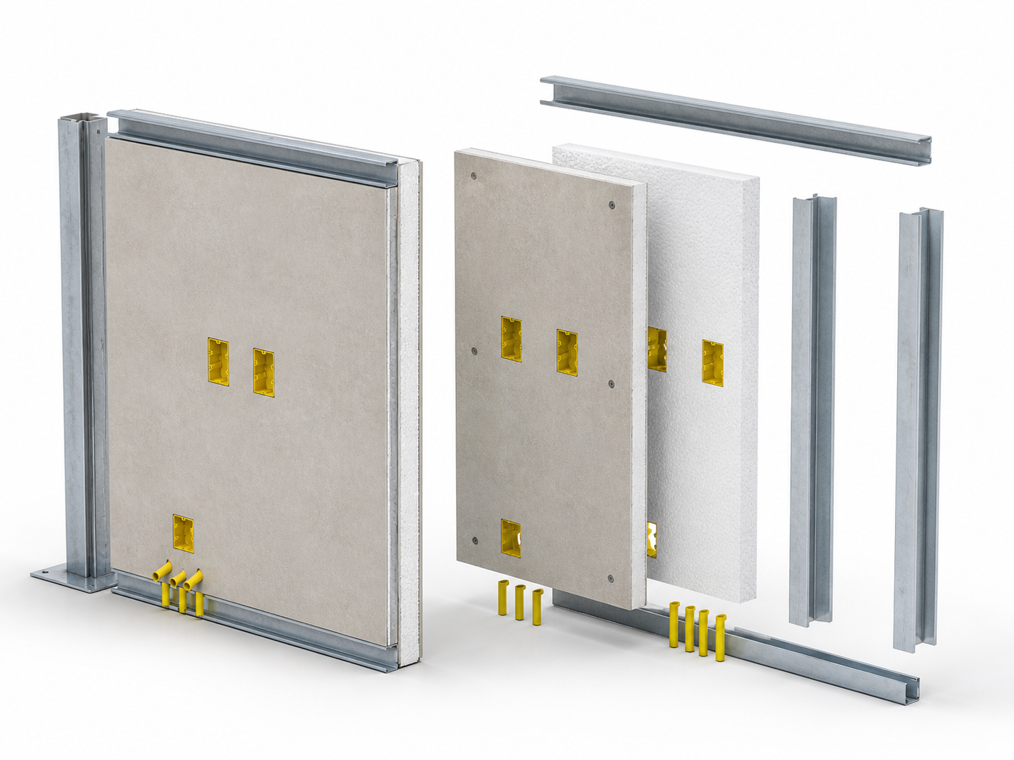 Painel SIP com caixas elétricas integradas
